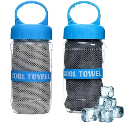 Cooling instant-ice microfiber sports towel