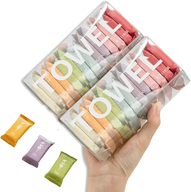 Portable compressed travel towel tablets