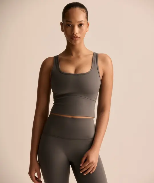 Vehla cropped tank and bike shorts set