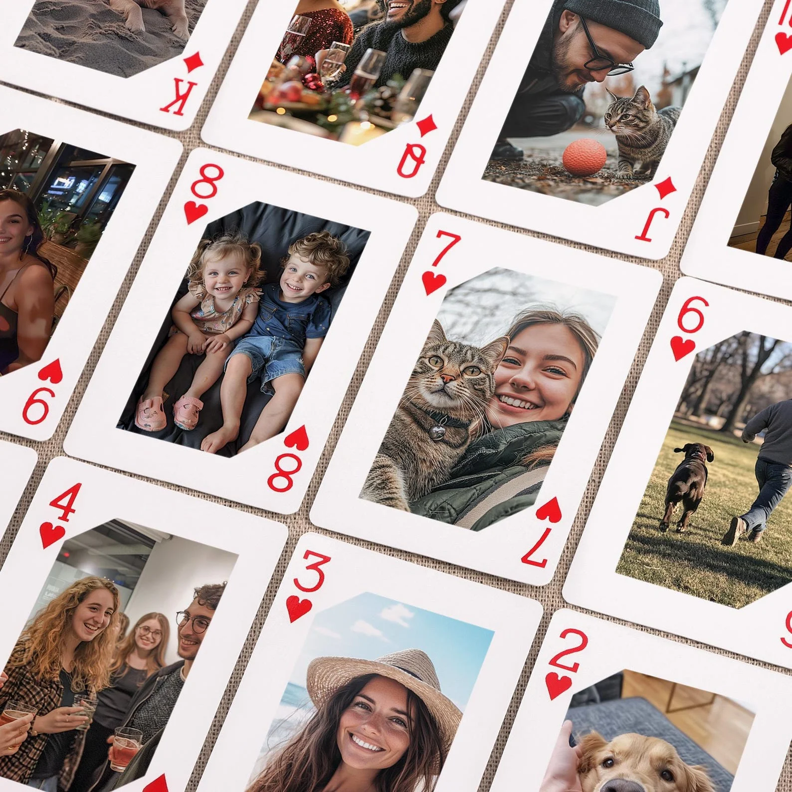 Personalised photo memory playing cards