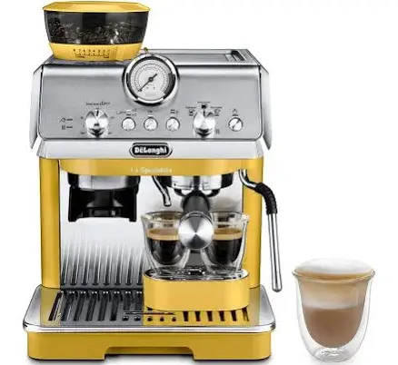 Design-forward espresso machine for the shared morning ritual