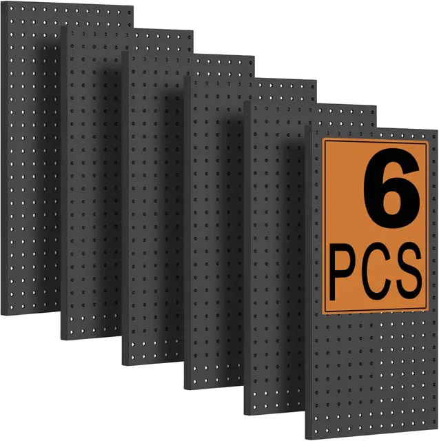 Matte black industrial pegboard kit