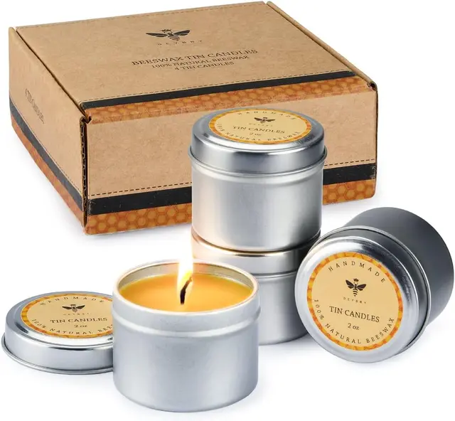 Beeswax candle and soap set
