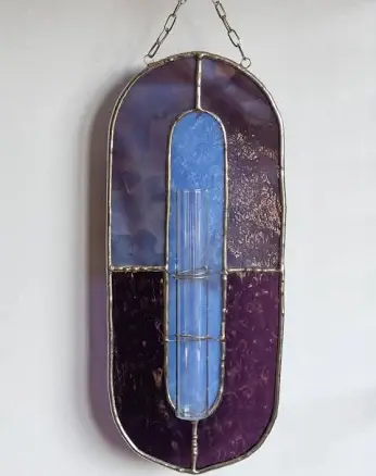 Designer propagation glass with rare Monstera cutting