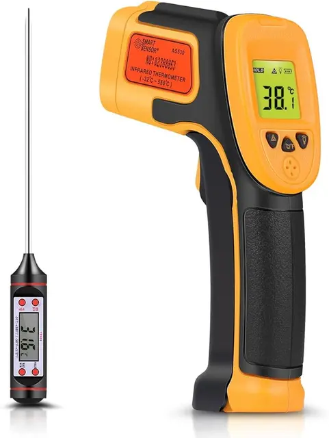 Infrared pizza stone laser thermometer