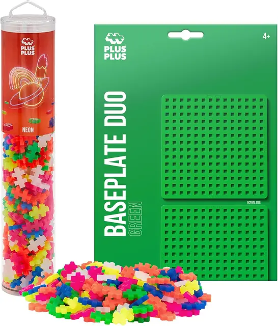 Plus-Plus mini neon tub 300-piece open mosaic build set