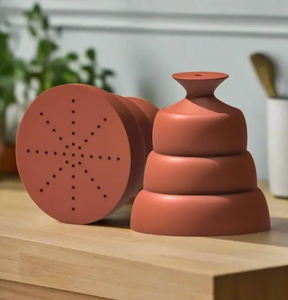 Terracotta watering bell for indoor pots