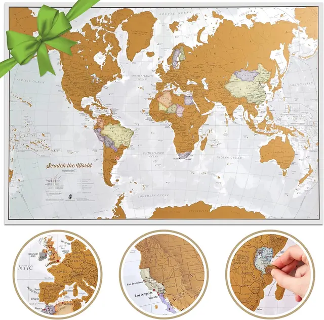 Scratch Off World Map Poster