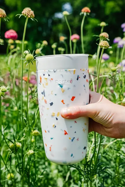 Ceramic-lined insulated tumbler (no metallic aftertaste)