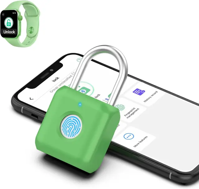 Keyless fingerprint padlock for school or gym locker
