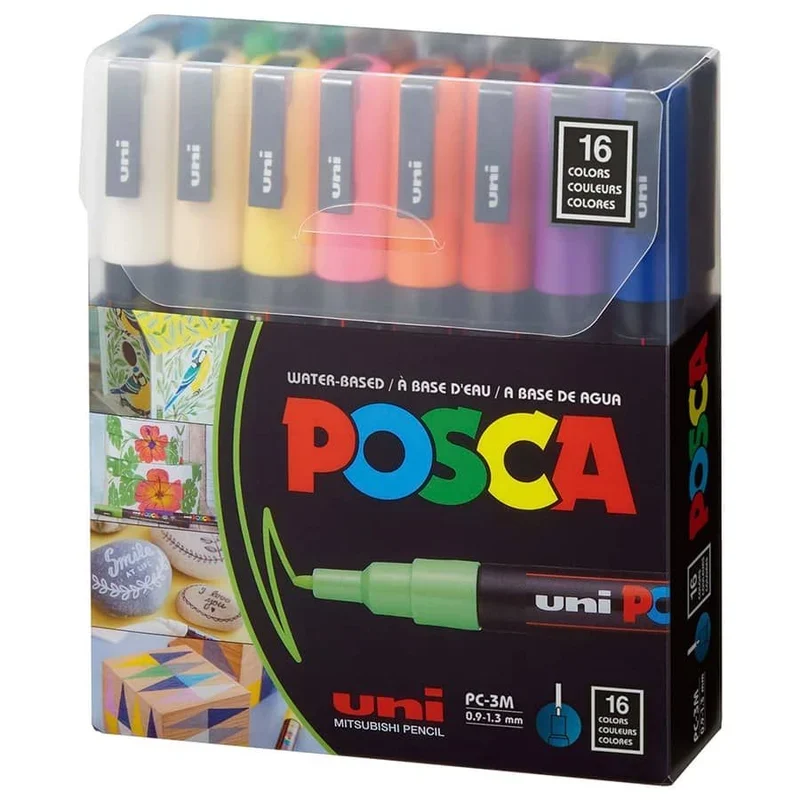 Posca PC-5M 8 Colour Acrylic Paint Marker Set
