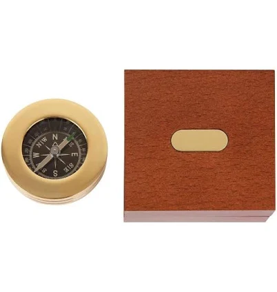 Engraved Solid Brass 21st Birthday Compass