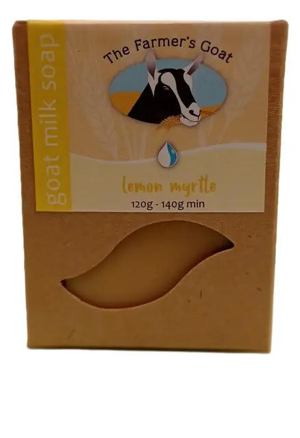 Goat milk and lemon myrtle artisan soap block