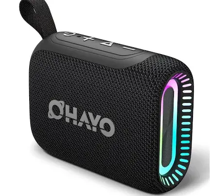 Weatherproof compact rechargeable Bluetooth speaker for the spring patio