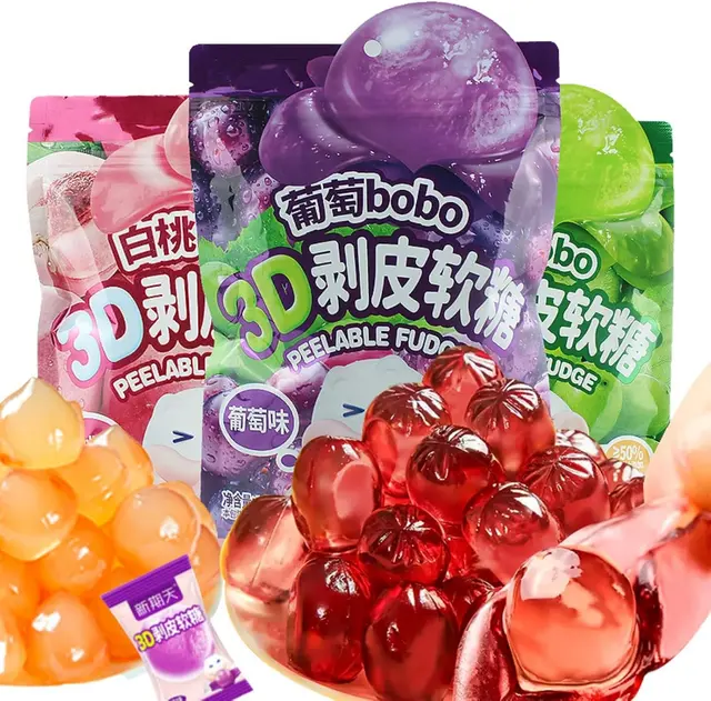 Peelable 4D fruit gummy set