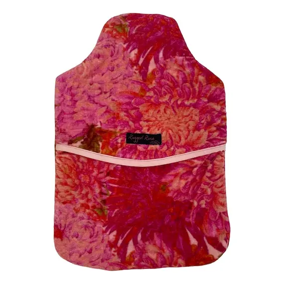 Boutique velvet-covered hot water bottle