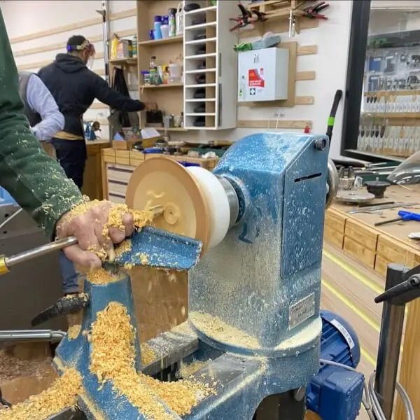 Couples intro wood-turning workshop weekend