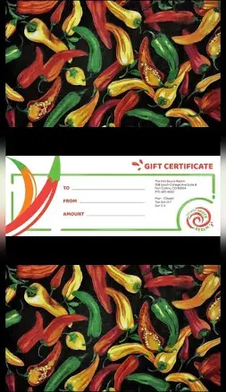 Hot sauce making workshop voucher