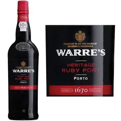 Vintage wine in a ruby presentation case