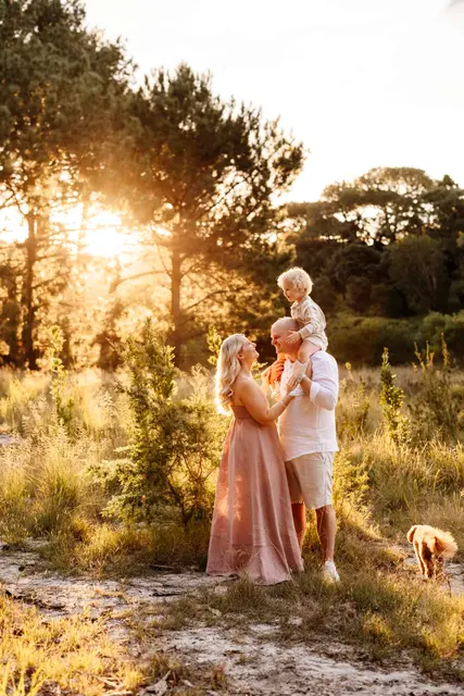 Family photography session where he books, styles and wrangles the kids