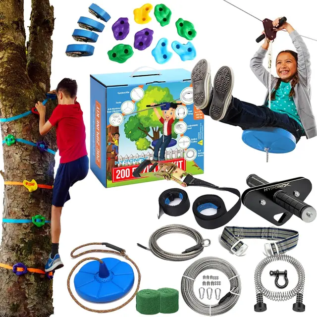 Backyard adventure zipline kit