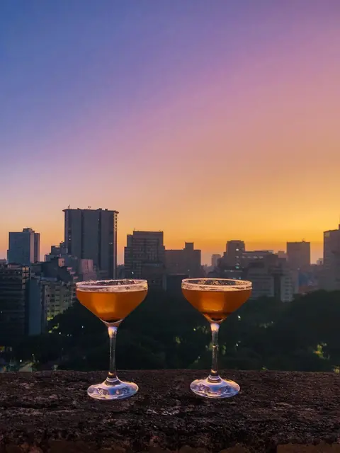 Crystal botanical rooftop tasting