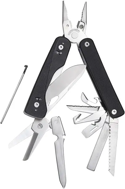 Real metal multi-tool with blunt kid-safe blades
