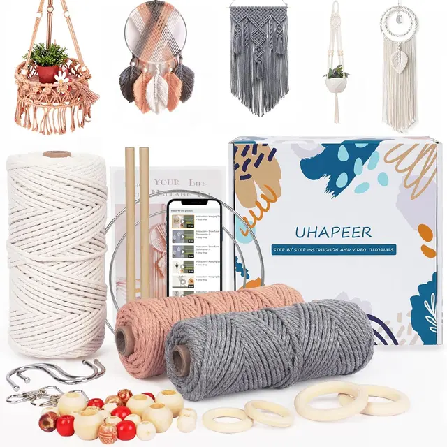 Beginner macrame plant hanger kit