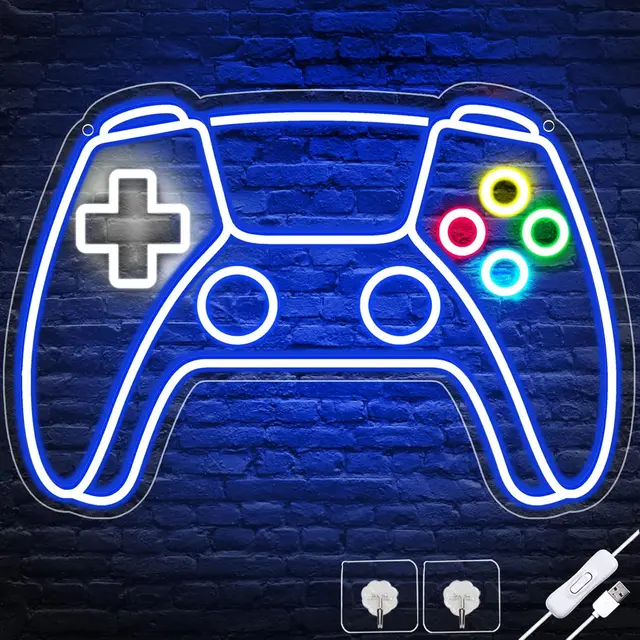 LED neon gamer word sign