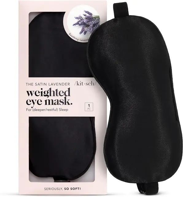 Silk sleep mask with dried lavender insert