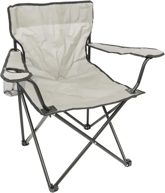 Pair of folding canvas camp chairs