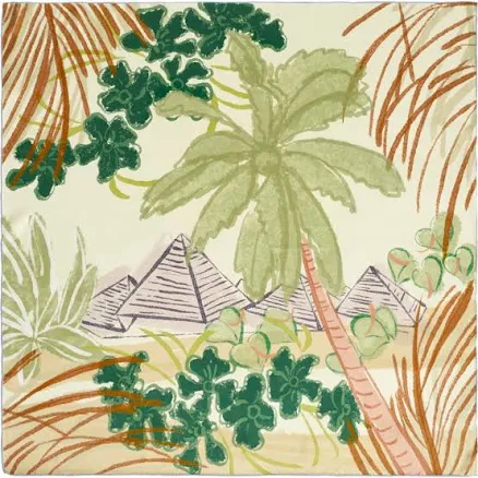 Luxe Landscape Print Silk Scarf — Mother's Day gift for a grandmother, shoppable idea