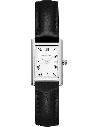 Refined Silver Baguette Watch