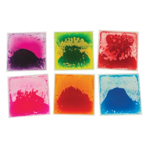 Liquid rainbow sensory dance tiles