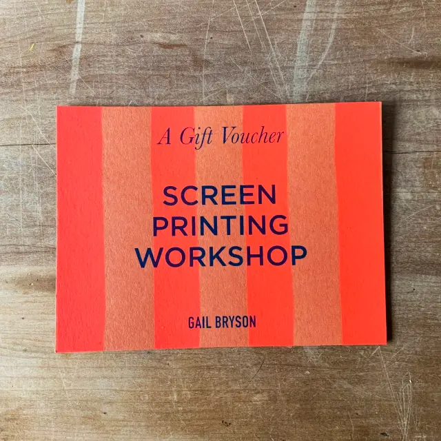 Screen printing workshop voucher