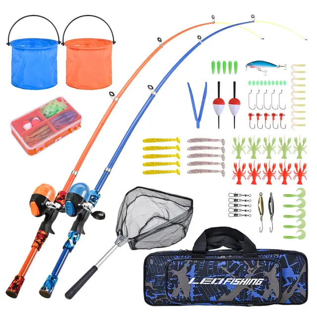 Tangle-free kids fishing combo set
