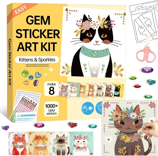 Marlrin cat gem sticker diamond art kit
