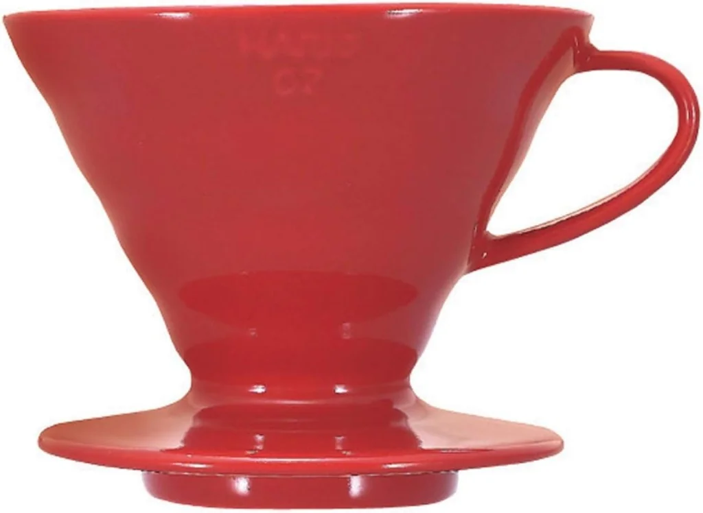 Ruby-glazed ceramic pour-over dripper