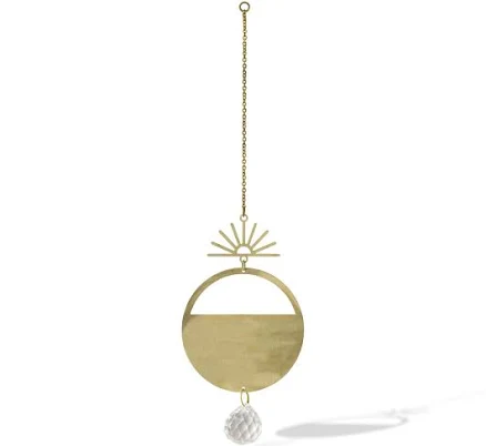 The Rainbow Maker: Brass & Crystal Nursery Suncatcher