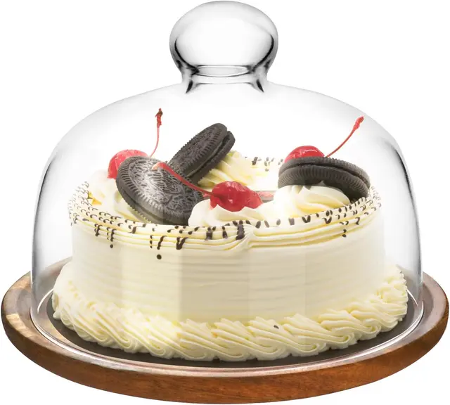 Glass cloche for cheese and dessert